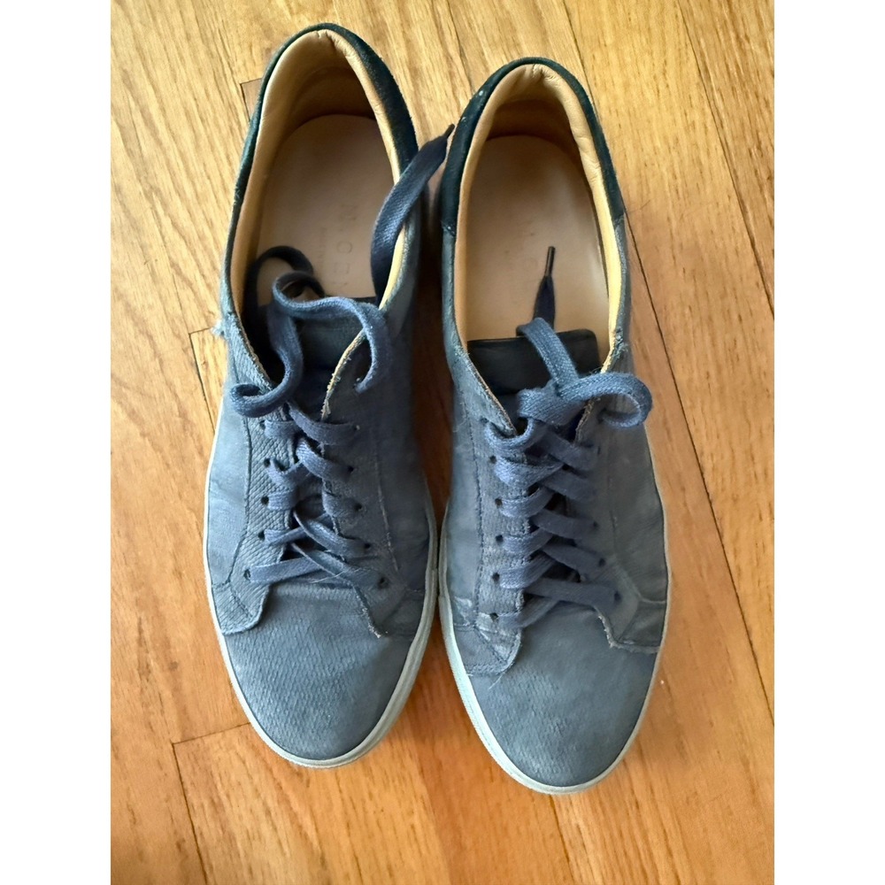 M. Gemi Shoes Mens Size 44 (US‎ 11)  Luxury Italian Gray Leather & Suede Casual